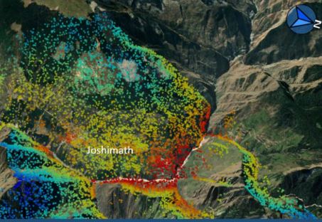 इंडियन इंस्टीट्यूट ऑफ रिमोट सेंसिंग, देहरादून (IIRS) की टीम के अध्ययन के मुताबिक जोशीमठ शहर हर साल करीब ढाई इंच धंस रहा है।