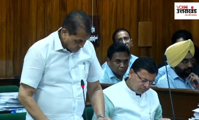 Cabinet Minister Premchand Aggarwal during Uttarakhand Assembly Session