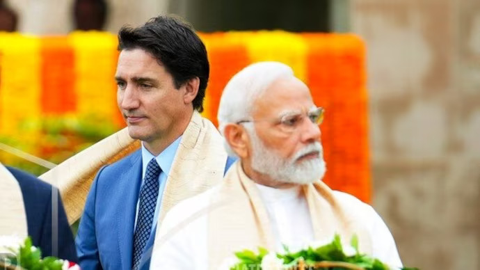 Canada PM Justin Trudeau with his Indian counterpart Modi