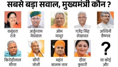 Who will be Rajasthan CM ?