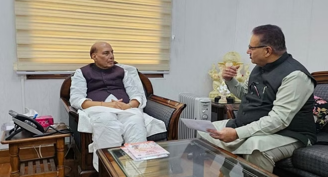 Cabinet Minister Ganesh Joshi met Defense Minister Rajnath Singh